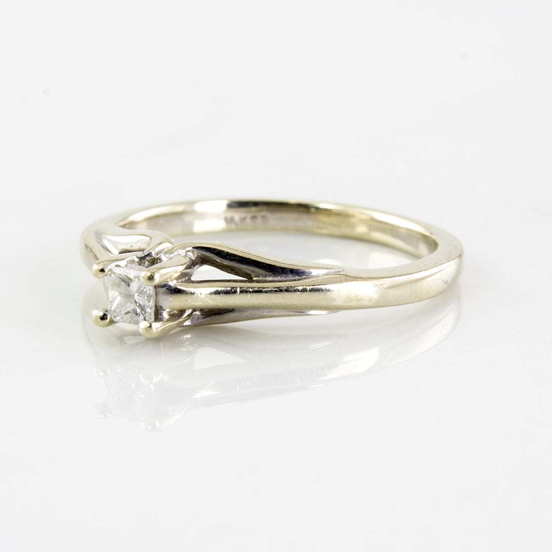 Princess Cut Diamond Solitaire Ring | 0.08 ctw | SZ 4.5 |