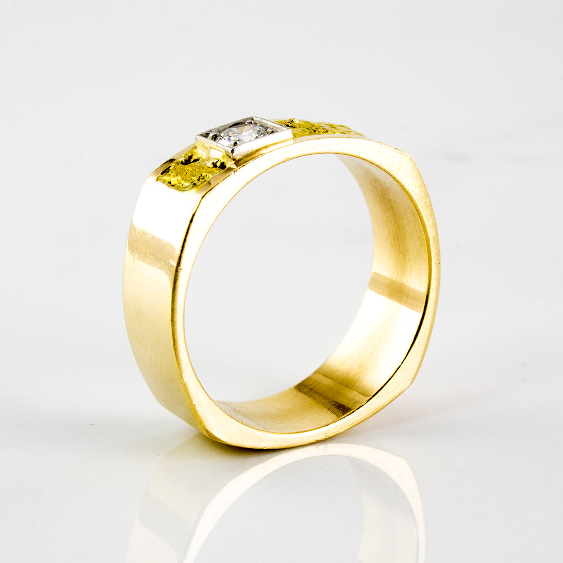 Soft Square Diamond Nugget Ring | 0.35 ctw | SZ 10.5 |