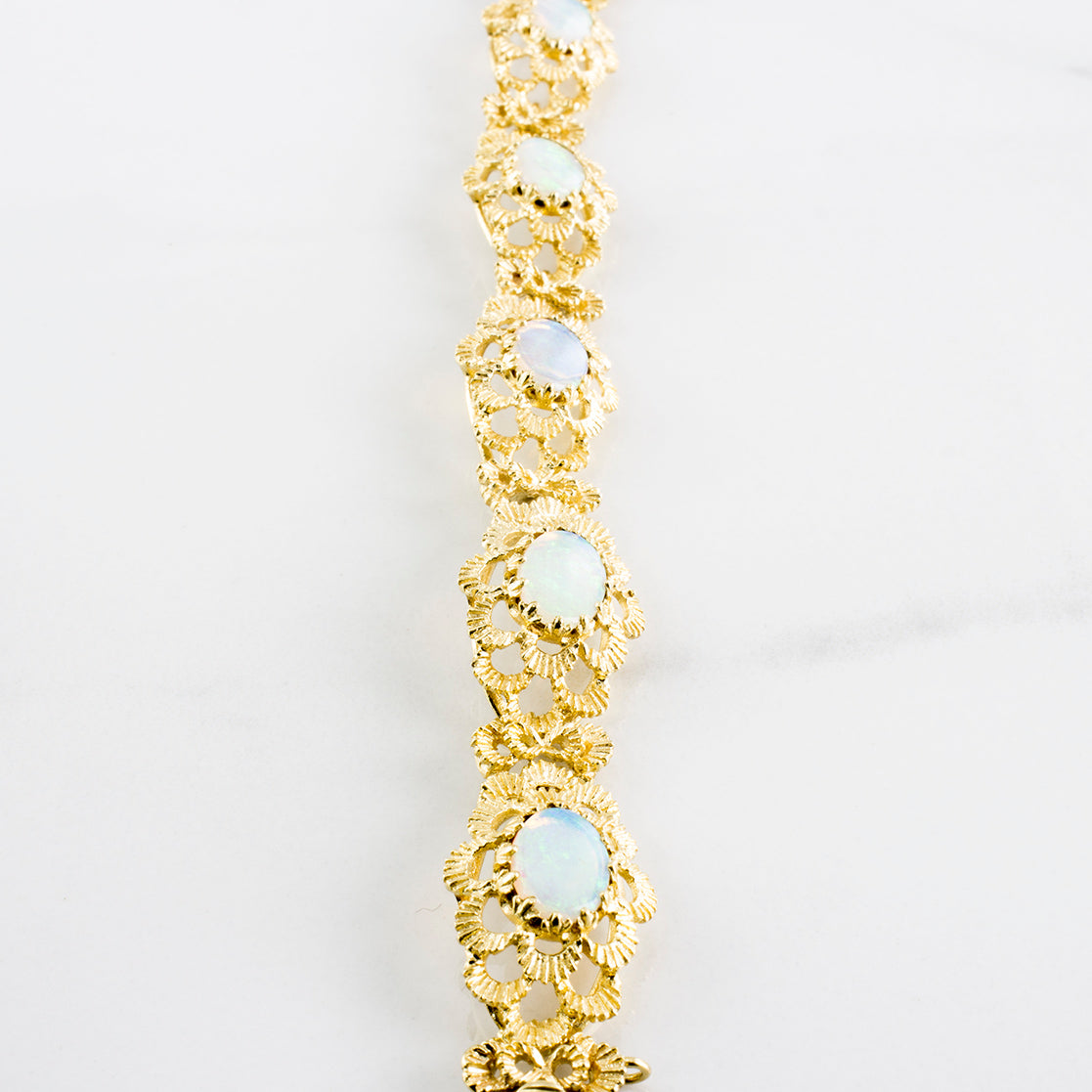 1970's Floral Opal Bracelet | 3.50 ctw |