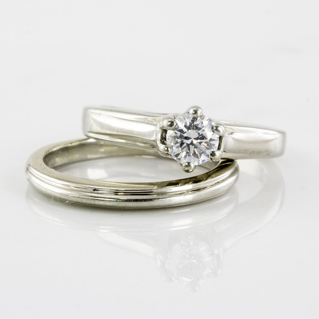 Lotus Set Solitaire Diamond Wedding Set | 0.35 ctw | SZ 5.25 |