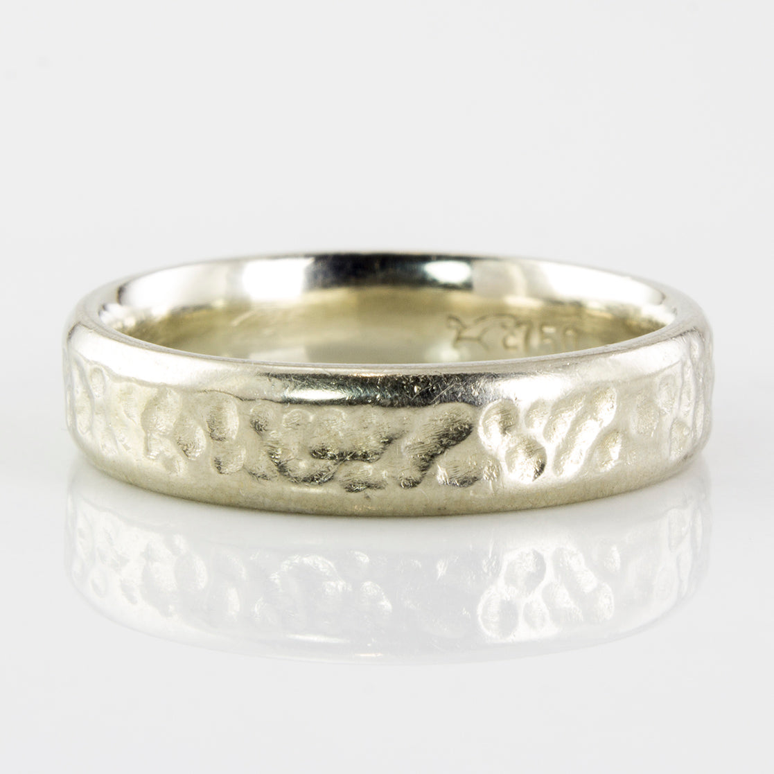 Hammered White Gold Band | SZ 8.25 |