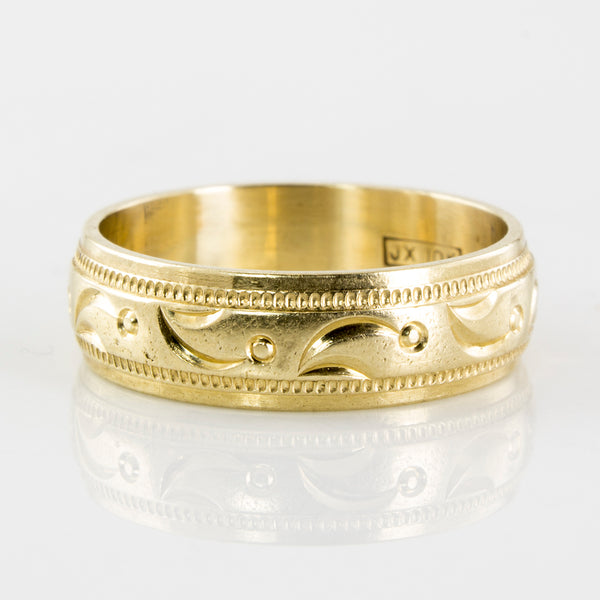 Detailed Yellow Gold Band | SZ 3.75 |