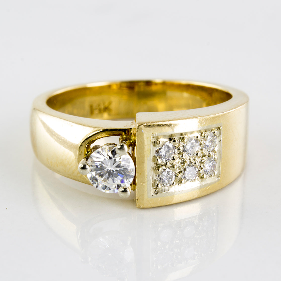 Pavé Accented Cocktail Ring | 0.29 ctw | SZ 6 |