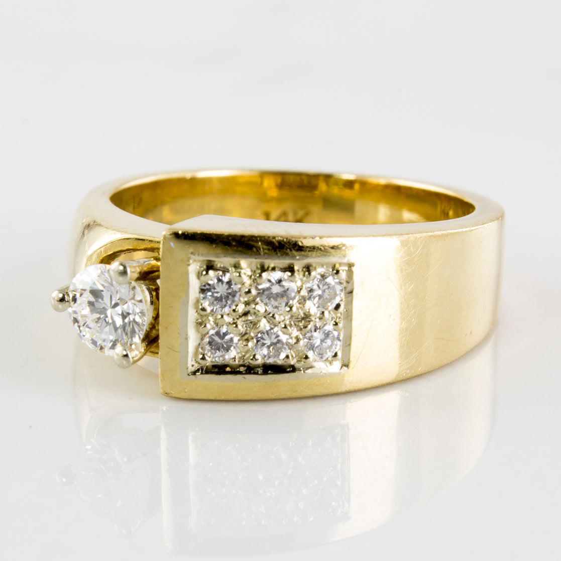 Pavé Accented Cocktail Ring | 0.29 ctw | SZ 6 |