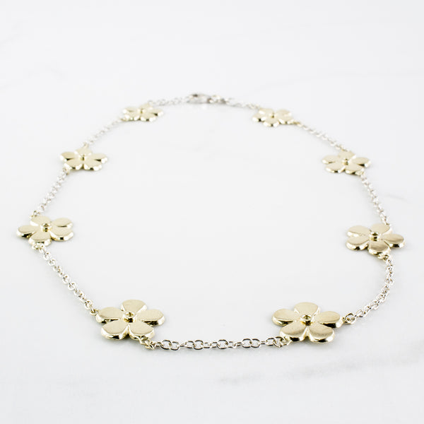 Flower Charm Choker Necklace | 14