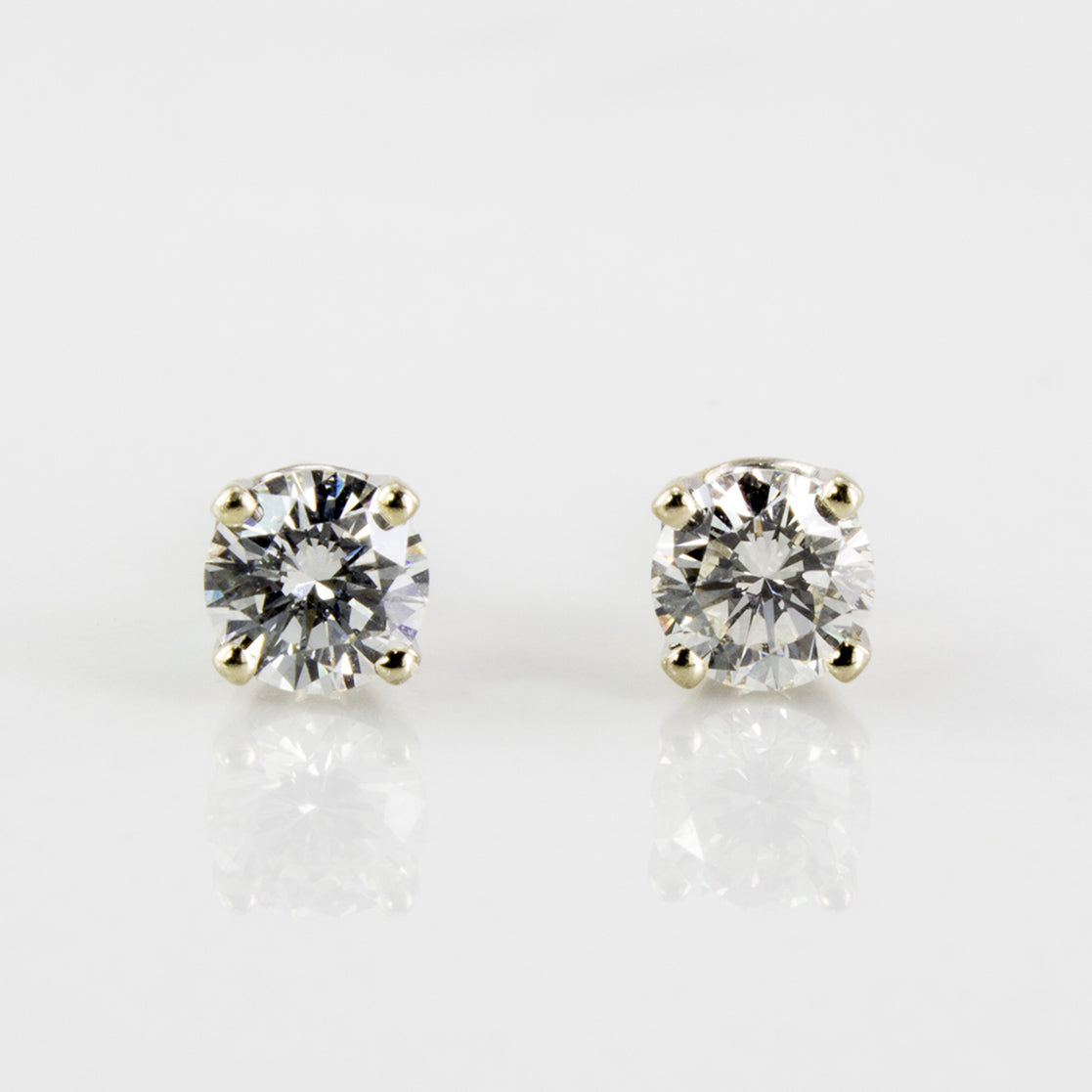 Diamond Solitaire Stud Earrings | 0.50 ctw |