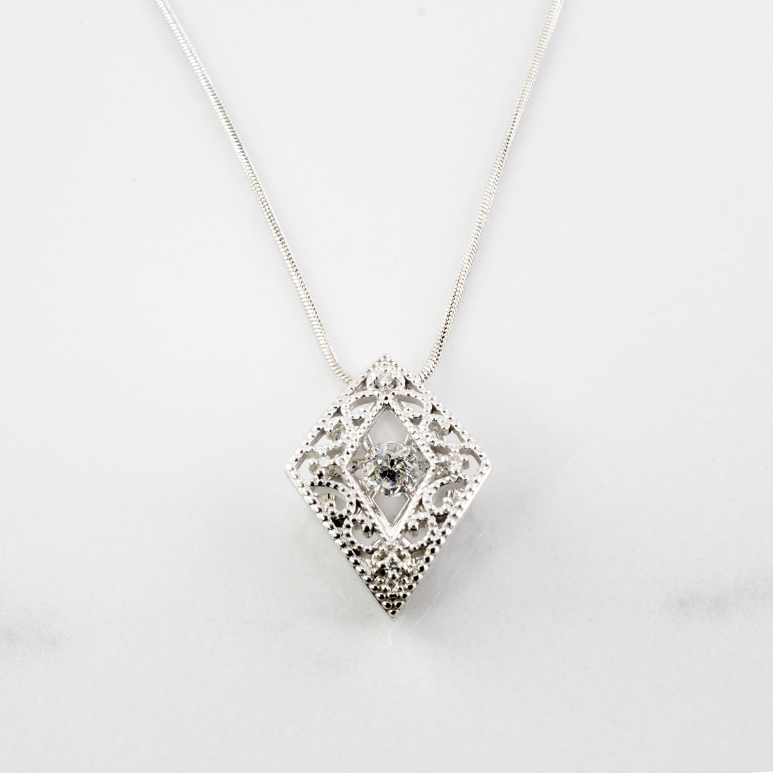 Love in Motion' Necklace With Canadian Diamonds | 0.24 ctw | SZ 16