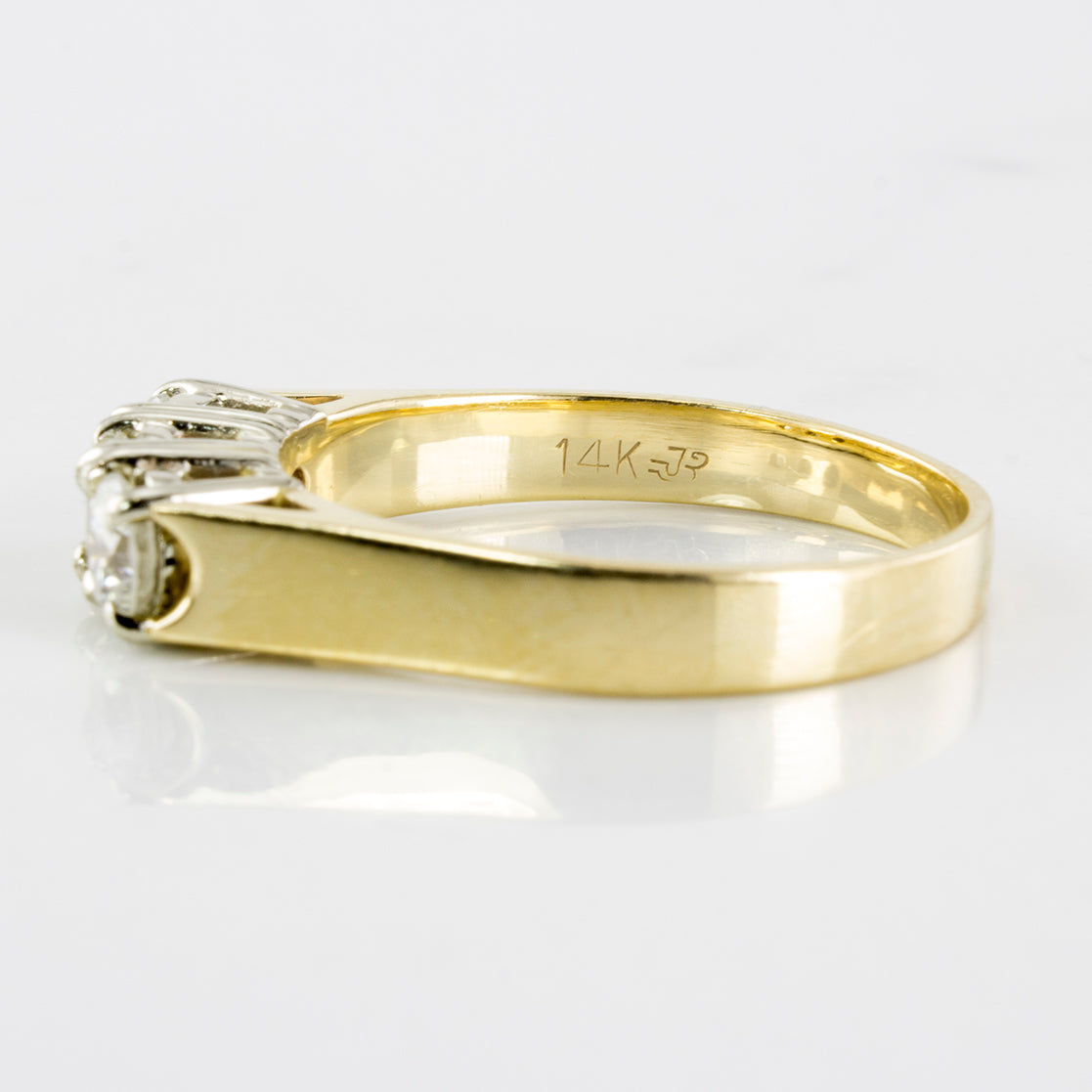 Three Stone Diamond Engagement Ring | 0.83 ctw | SZ 8.25 |