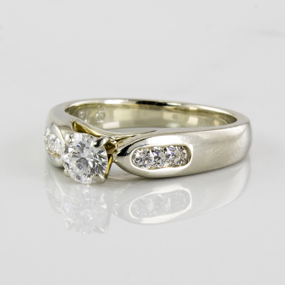 Wide Band Diamond Engagement Ring | 0.42 ctw | SZ 4.75 |