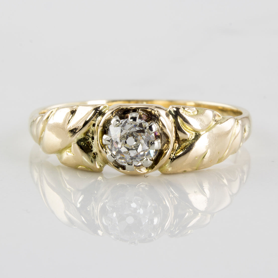 Vintage old mine cut diamond, authentic engagement rings