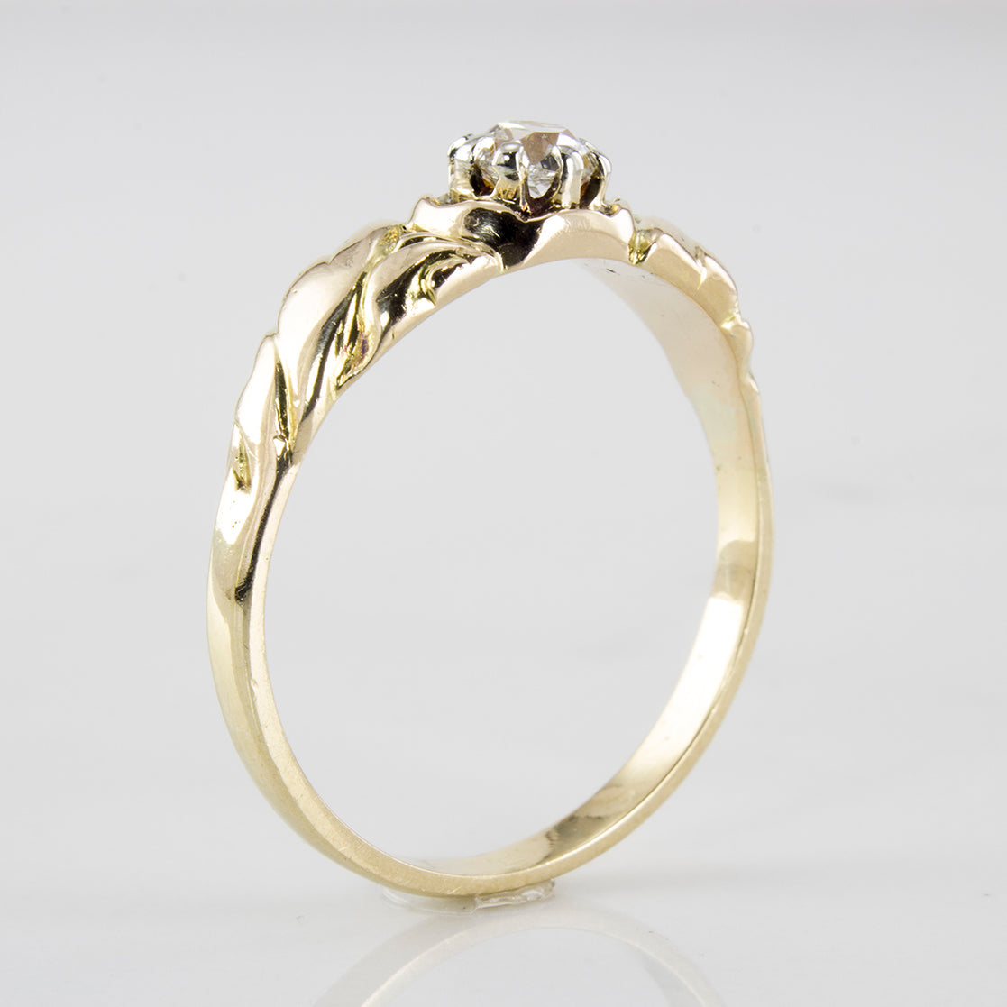 Vintage diamond engagement ring 1880's gold engagement ring