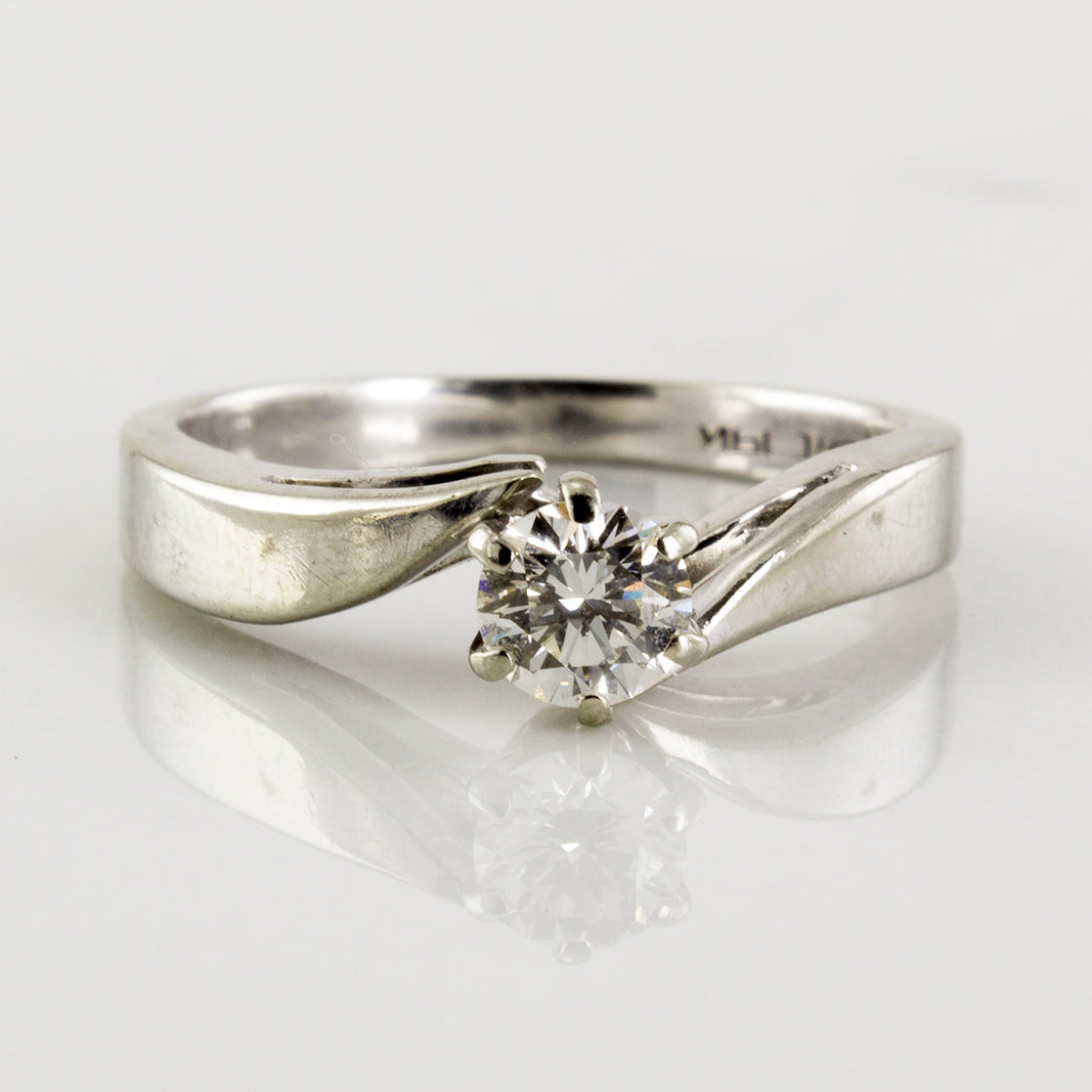 Solitaire Diamond Bypass Engagement Ring | 0.30 ctw | SZ 5.25 |