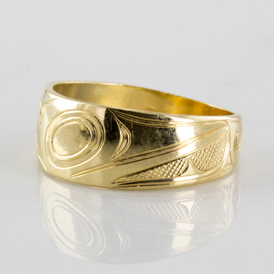 Indigenous Bird Art Gold Ring | SZ 5.75 |