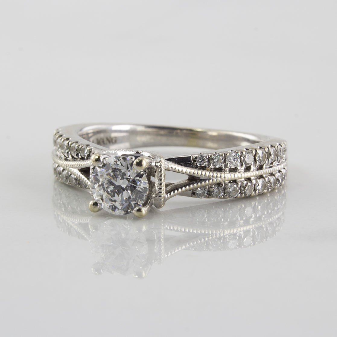'Vera Wang' Engagement Ring With Hidden Blue Sapphires | 0.75ctw | SZ 6 |
