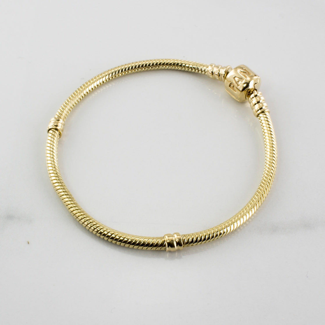 'Pandora' Moments Gold Clasp Bracelet | SZ 7