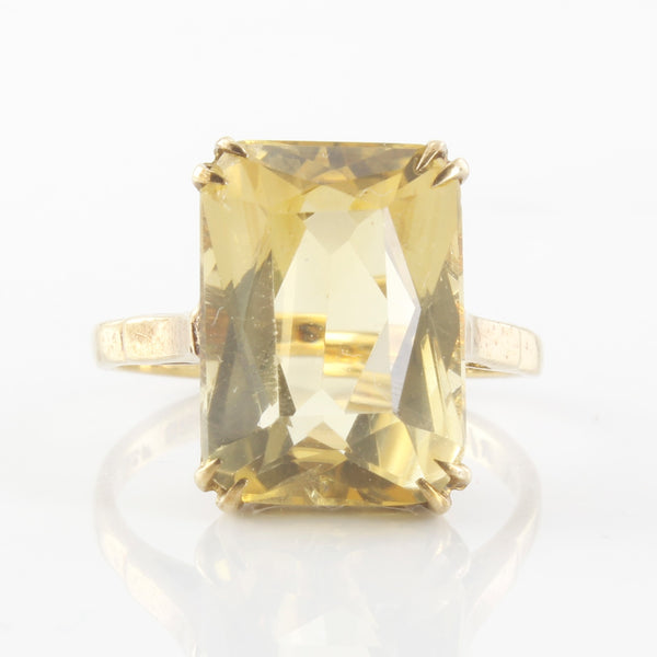 1960s Double Claw Citrine Cocktail Ring | 6.00 ct | SZ 6.5 |