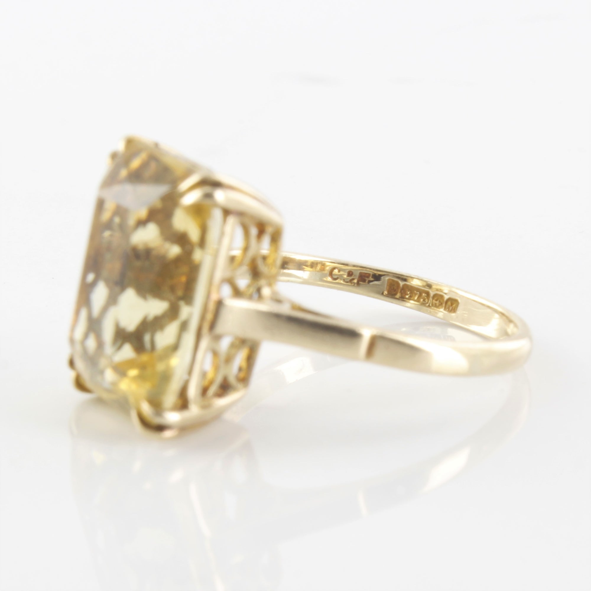 1960s Double Claw Citrine Cocktail Ring | 6.00 ct | SZ 6.5 |