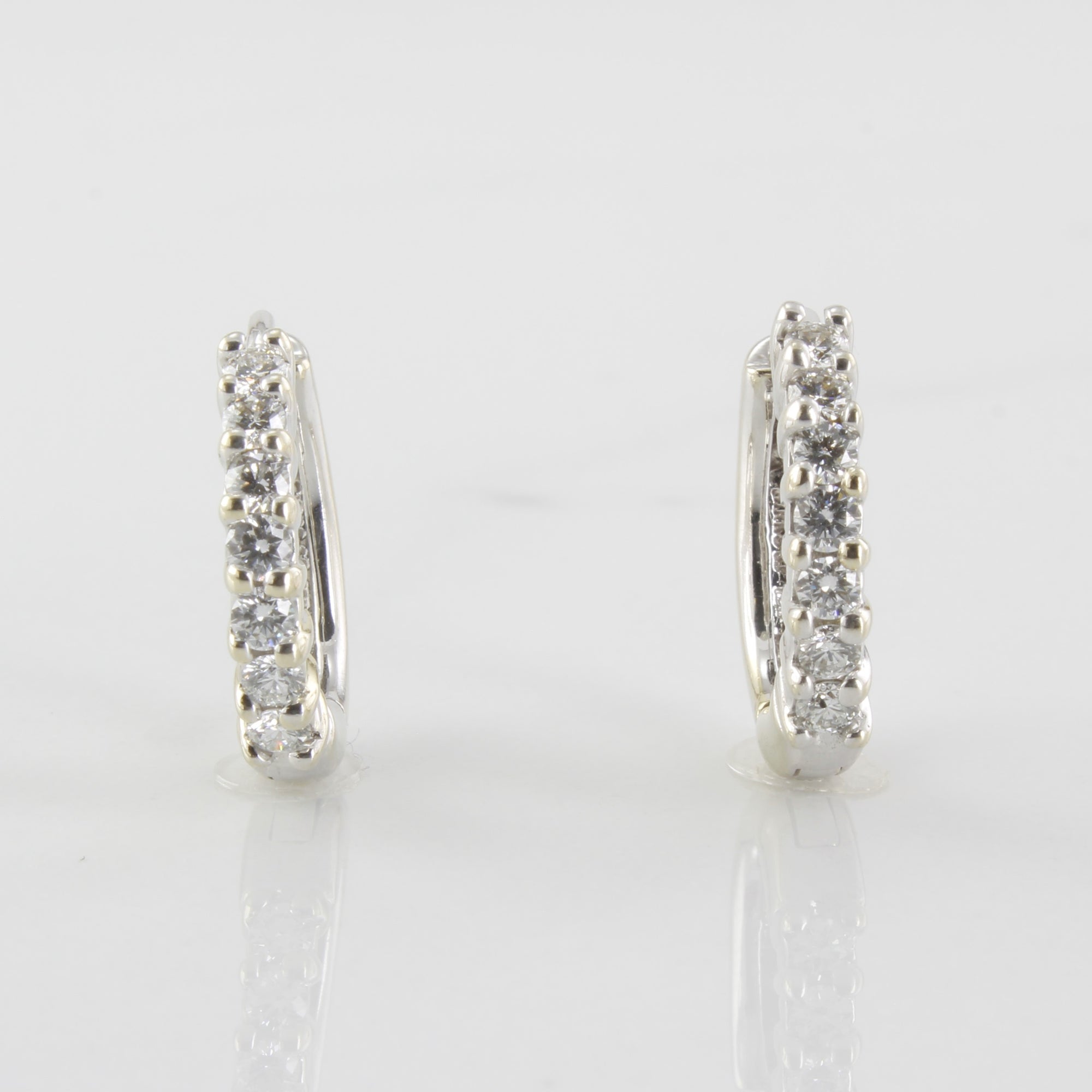 'Birks' Diamond Hinge Hoop Earrings | 0.45ctw |