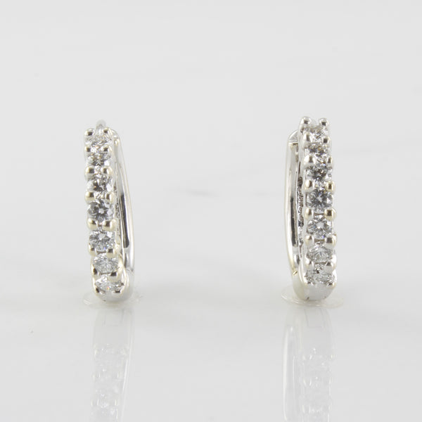 'Birks' Diamond Hinge Hoop Earrings | 0.45ctw |