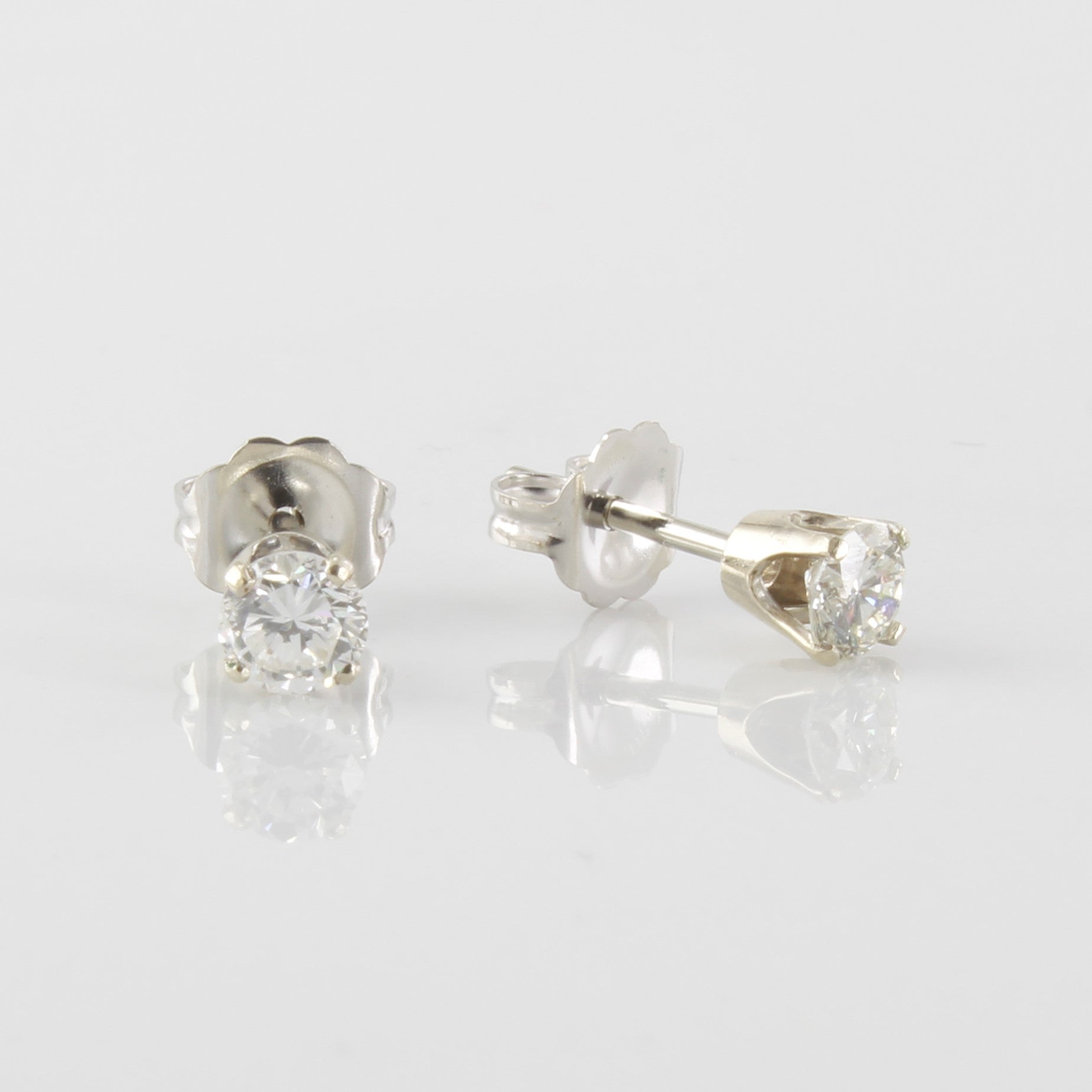 Diamond Solitaire Stud Earrings | 0.44ctw |