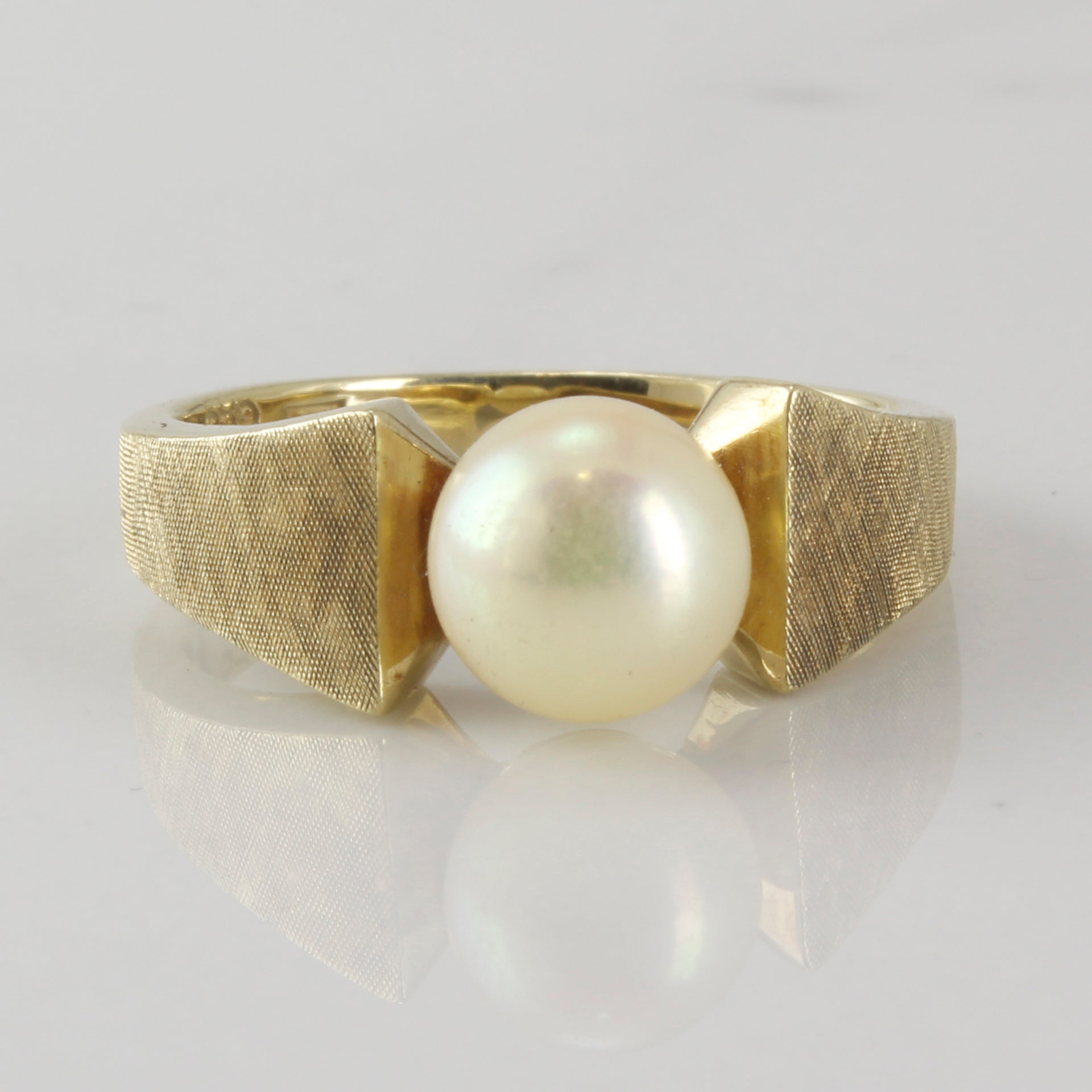 Solitaire Pearl Ring | SZ 6.25 |