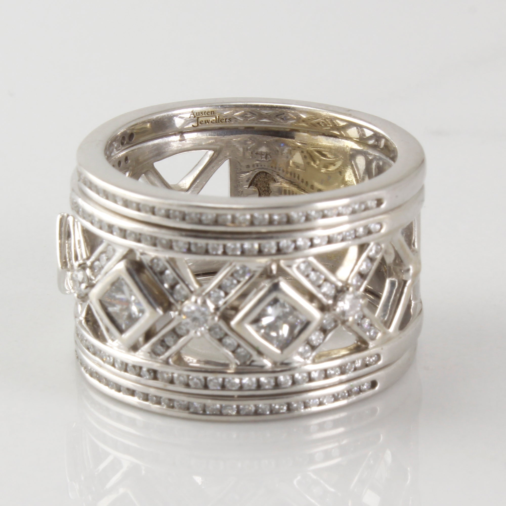 Mixed Cut Wide Diamond Ring | 0.79ctw | SZ 7.5 |