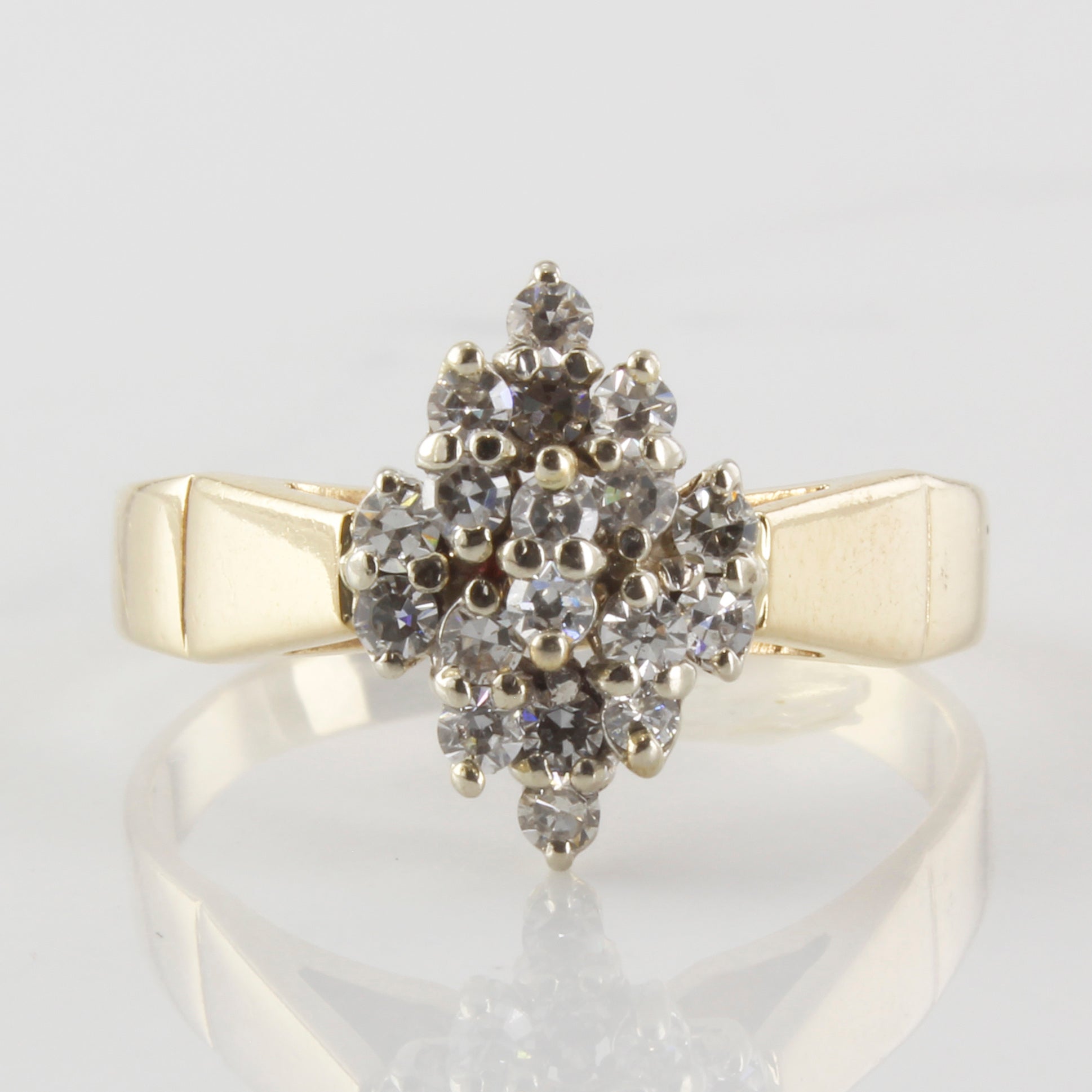 Diamond Marquise Shape Cluster Ring | 0.45ctw | SZ 10 |