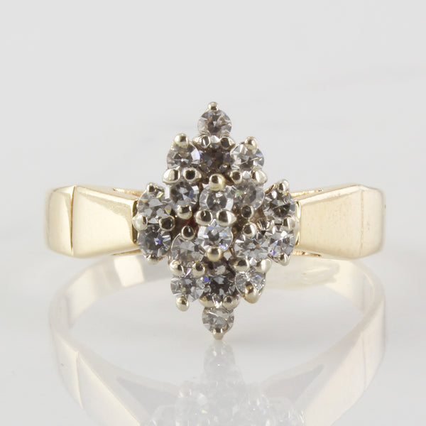 Diamond Marquise Shape Cluster Ring | 0.45ctw | SZ 10 |