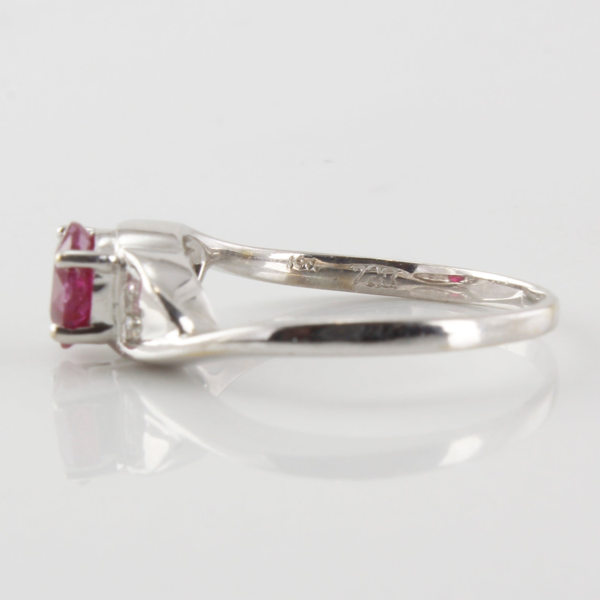 Diamond Accented Ruby Ring | 0.04ctw, 0.70ct | SZ 5.25 |