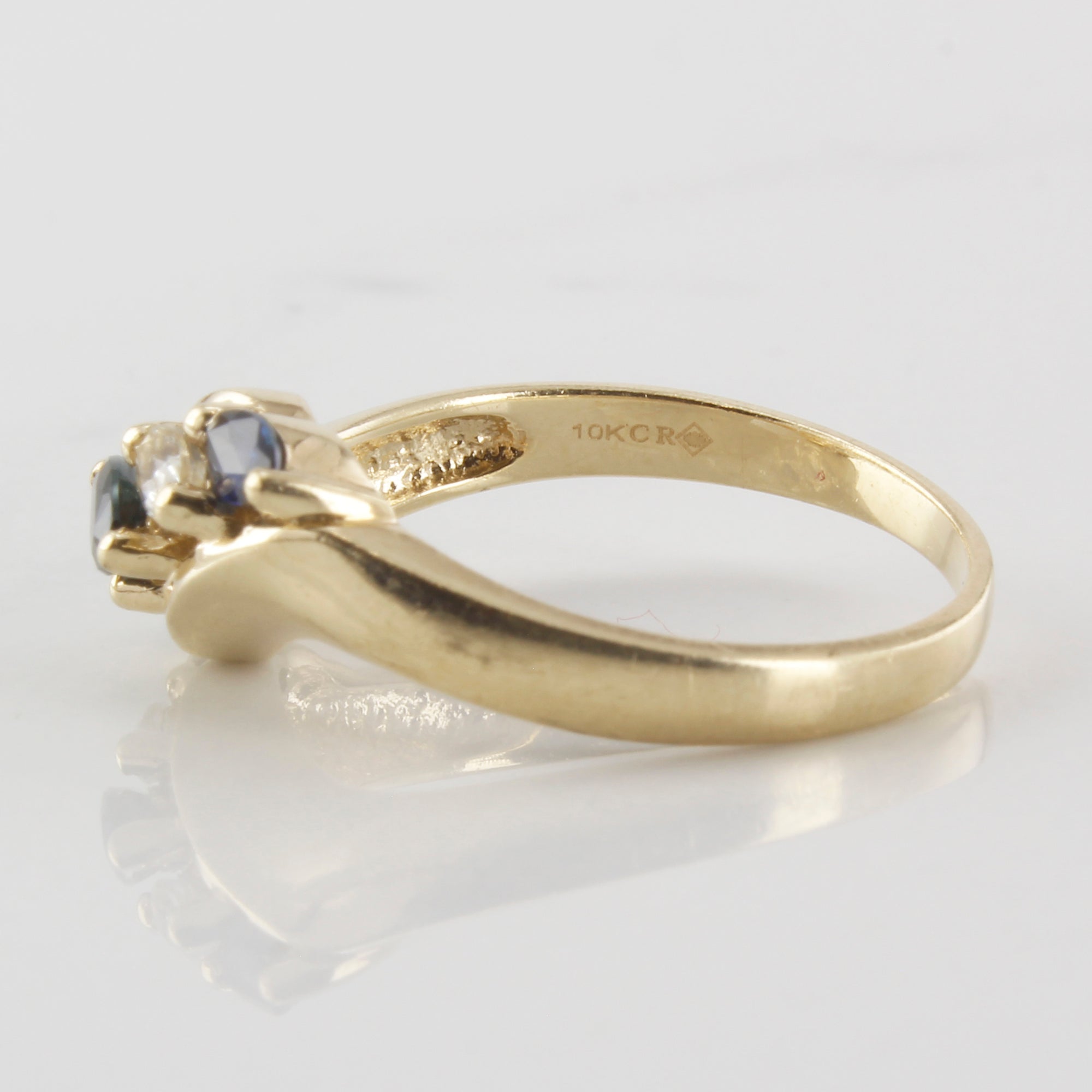 Blue & White Sapphire Ring | 0.35ctw | SZ 6.5 |