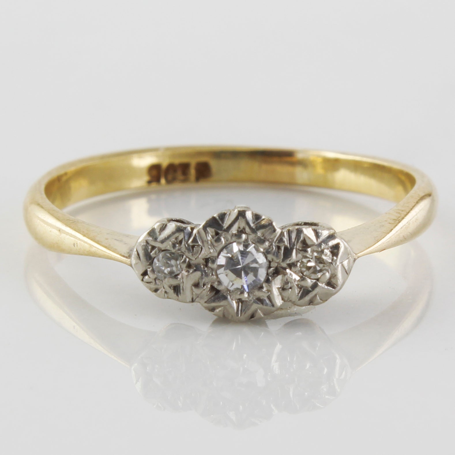 Three stone set diamond ring,  vintage rings for sale in Canada