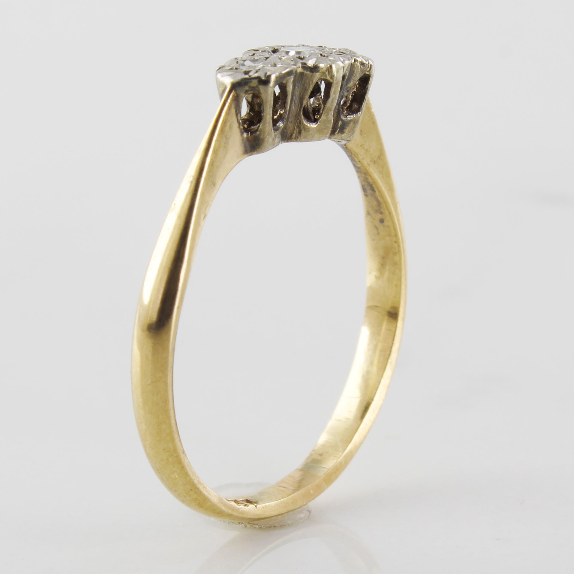 Three stone Illusion Set diamond ring, vintage ring for sale in Canada