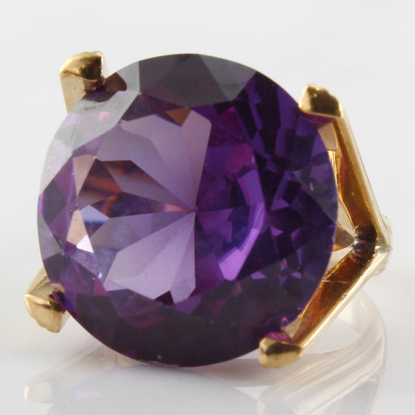 Synthetic Purple Sapphire Cocktail Ring | 18.81 ct | SZ 5 |