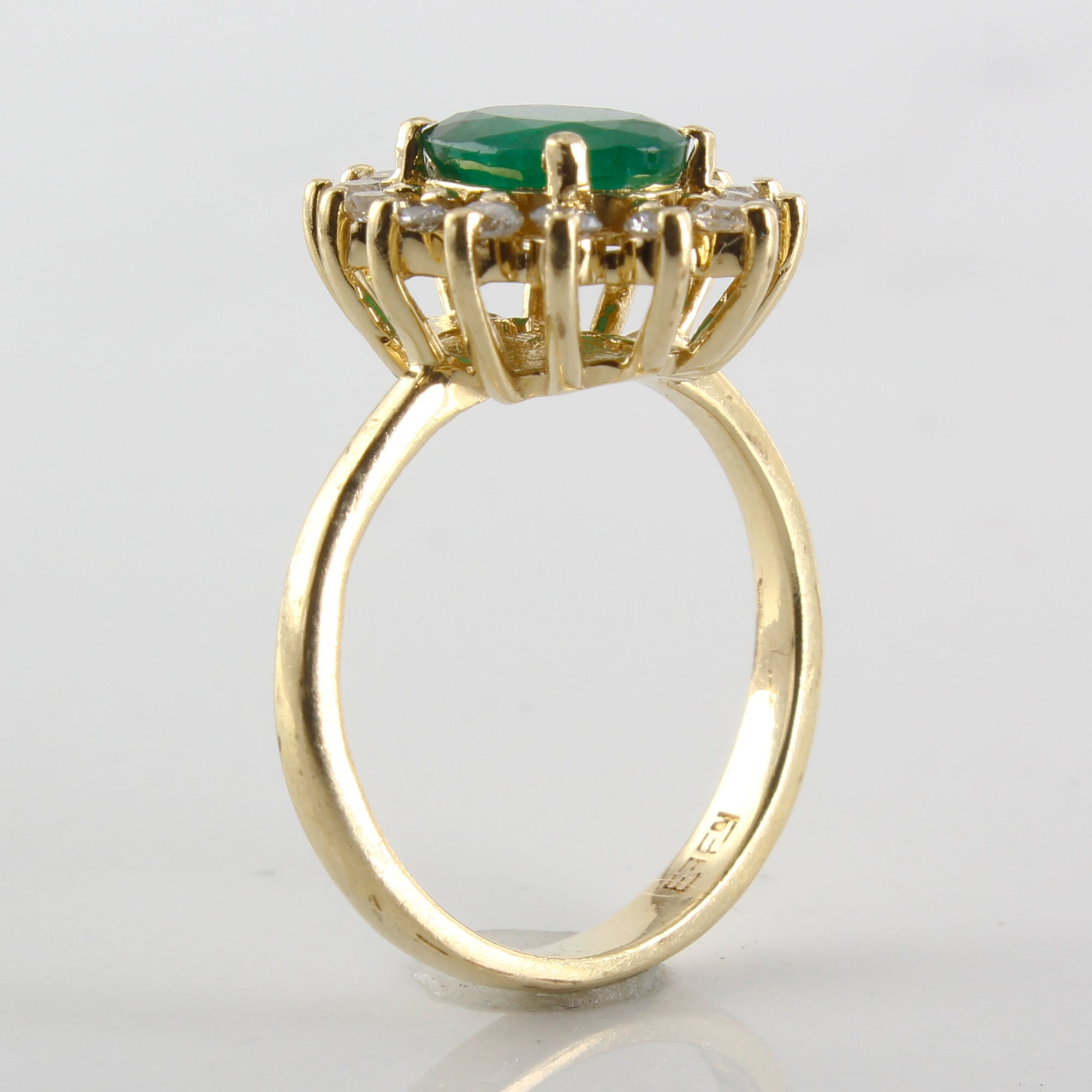 'Effy' Brasilica Emerald & Diamond Halo Ring | 0.30ctw, 0.75ct | SZ 4.75 |