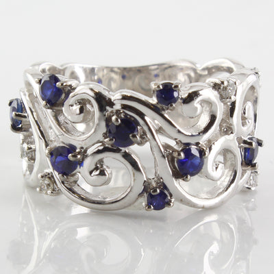 Effy' Blue Sapphire Vine Ring | 0.08ctw, 0.50ctw | SZ 7.5 |