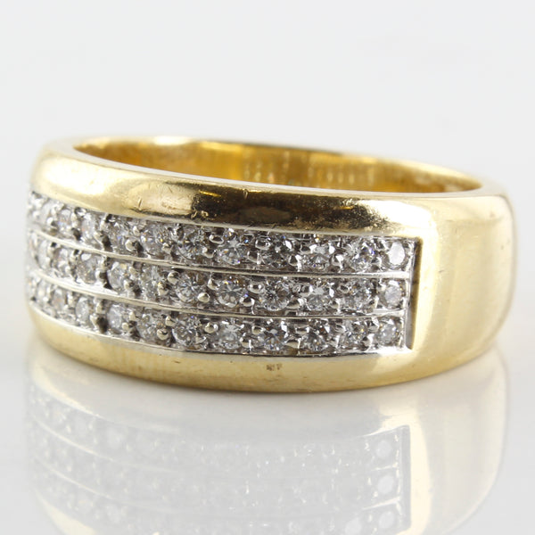 Multi Row Diamond Ring | 0.75ctw | SZ 11.5 |