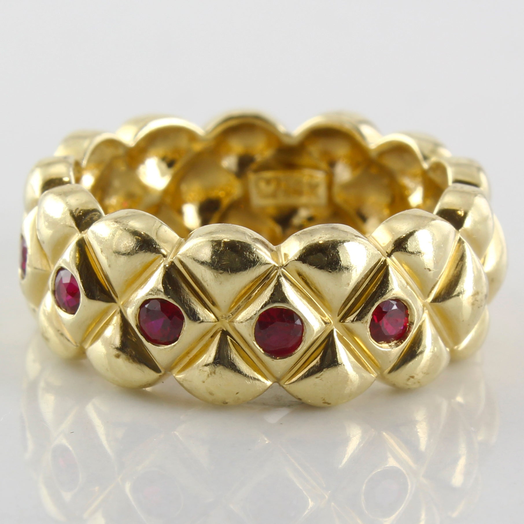 Pillow Patterned Ruby Ring | 0.25ctw | SZ 6.25 |