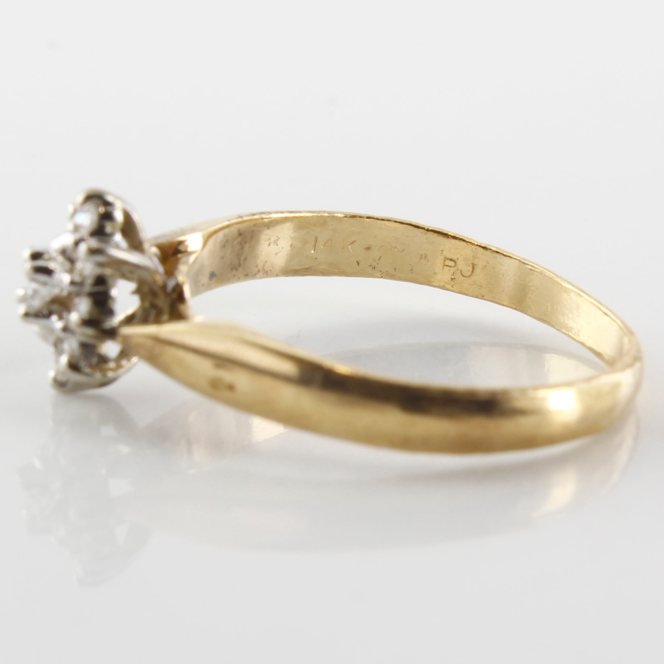 Stunning Diamond Cluster Promise Ring | 0.14ctw | SZ 7.5 |