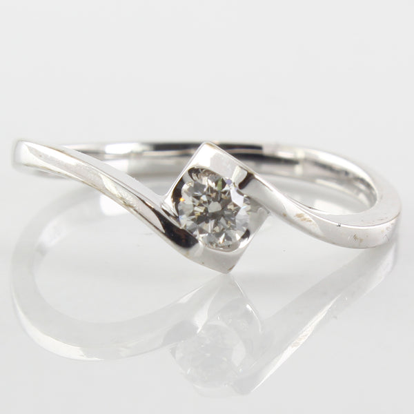 Diamond Wave Solitaire Bypass Ring | 0.12 ct | SZ 6.25 |