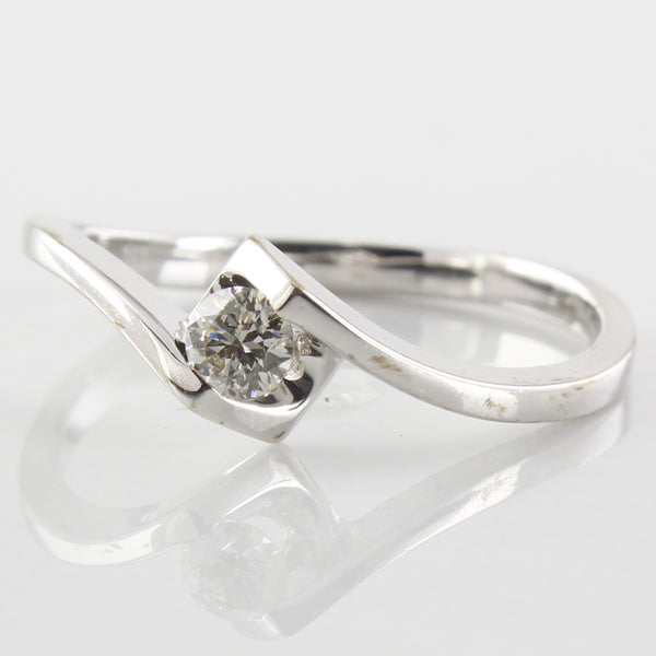 Diamond Wave Solitaire Bypass Ring | 0.12 ct | SZ 6.25 |
