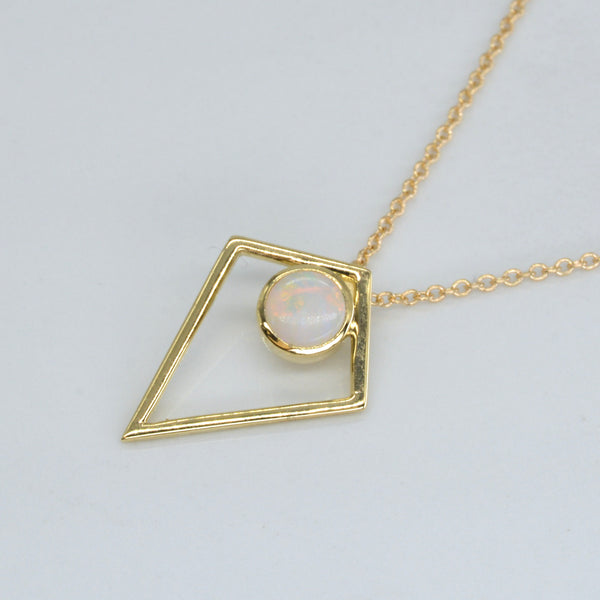 '100 Ways' Geometric Opal Necklace | 0.34ct |