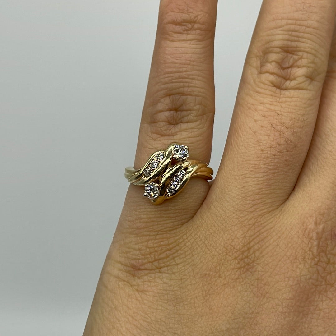 Unique Bypass Diamond Ring | 0.40 ctw, SZ 6.75 |