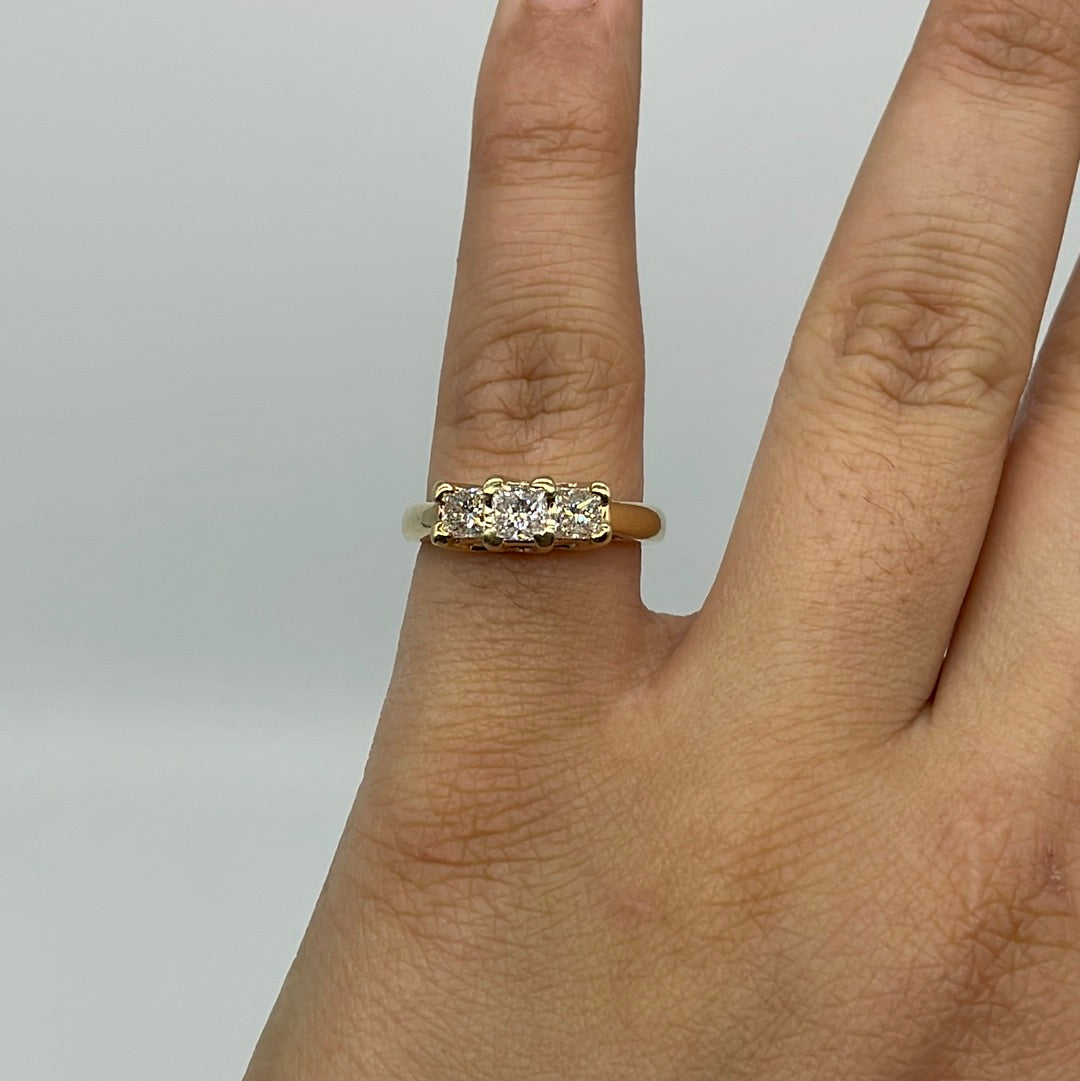 Three Stone Princess Diamond Ring | 1.03 ctw, SZ 7 |