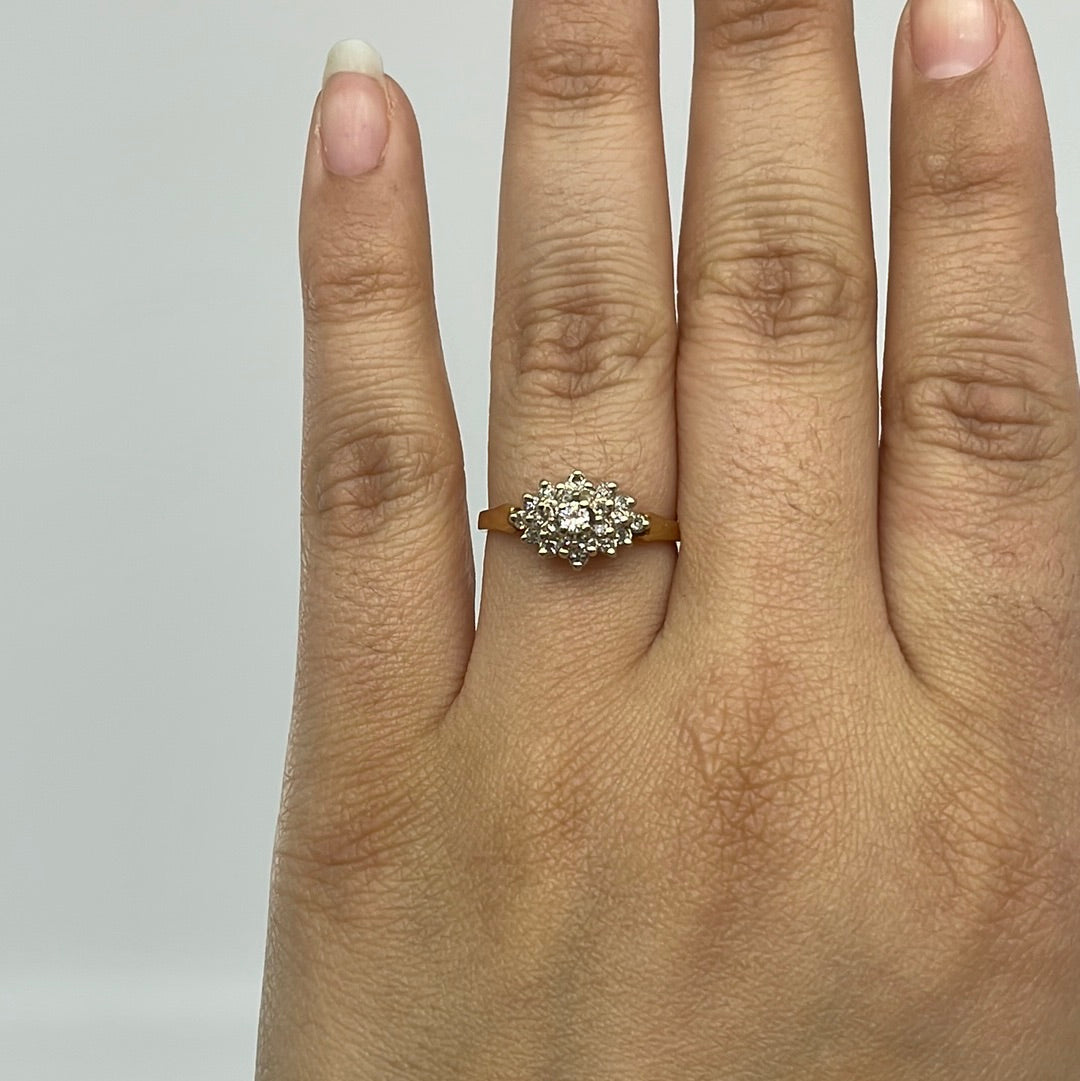 Bague sertie de diamants | 0,30 ct | Taille 8,75 | 