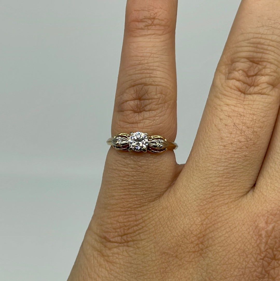 Bevelled Edge Diamond Engagement Ring | 0.40 ctw, SZ 6 |