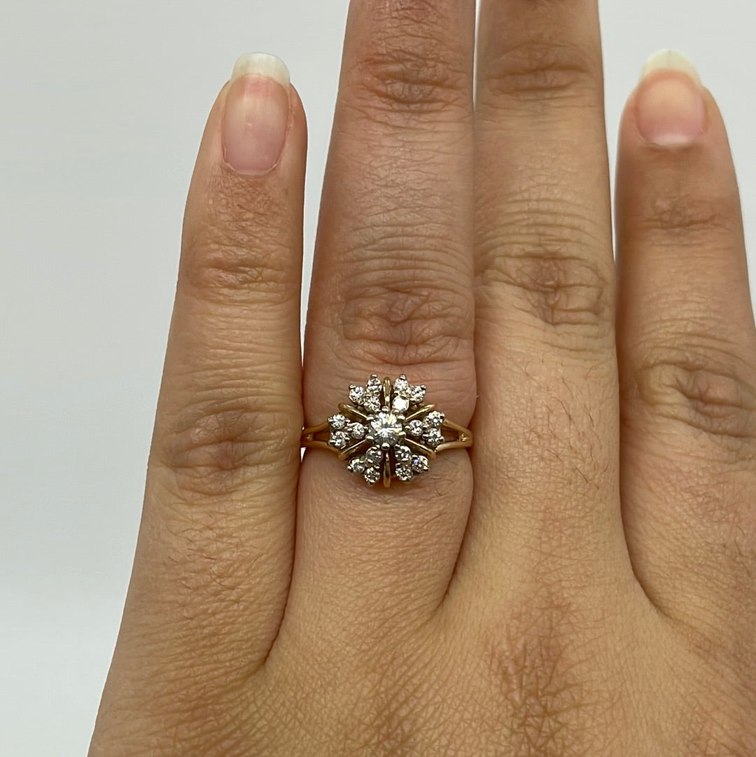 Diamond Petal Cluster Ring | 0.54ctw | SZ 7.75 |