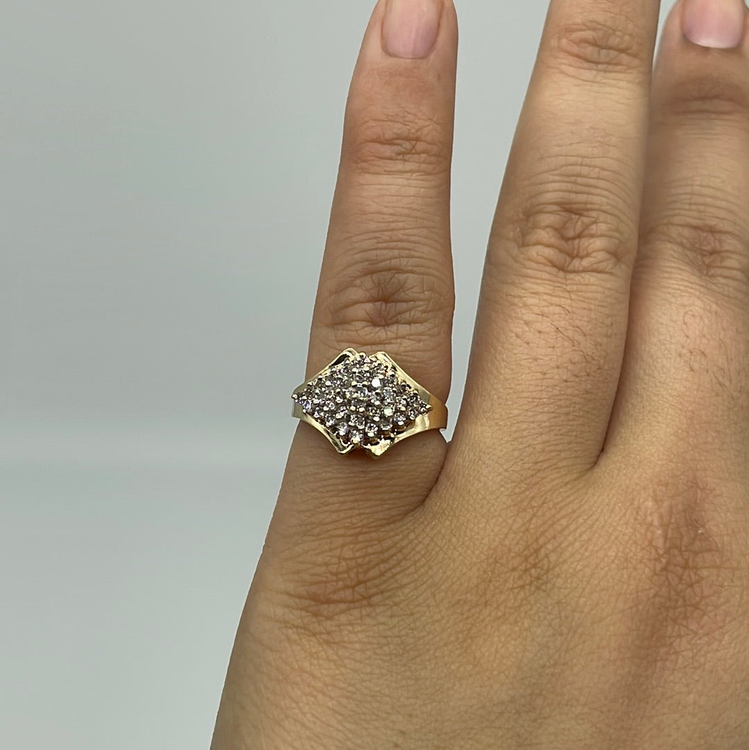 High Set Cluster Cocktail Ring | 0.50 ctw, SZ 6.25 |