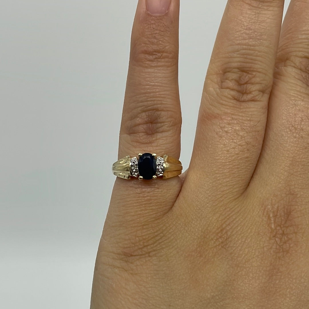 Sapphire & Diamond Cocktail Ring | 1.00ct, 0.01ctw | SZ 6.25 |
