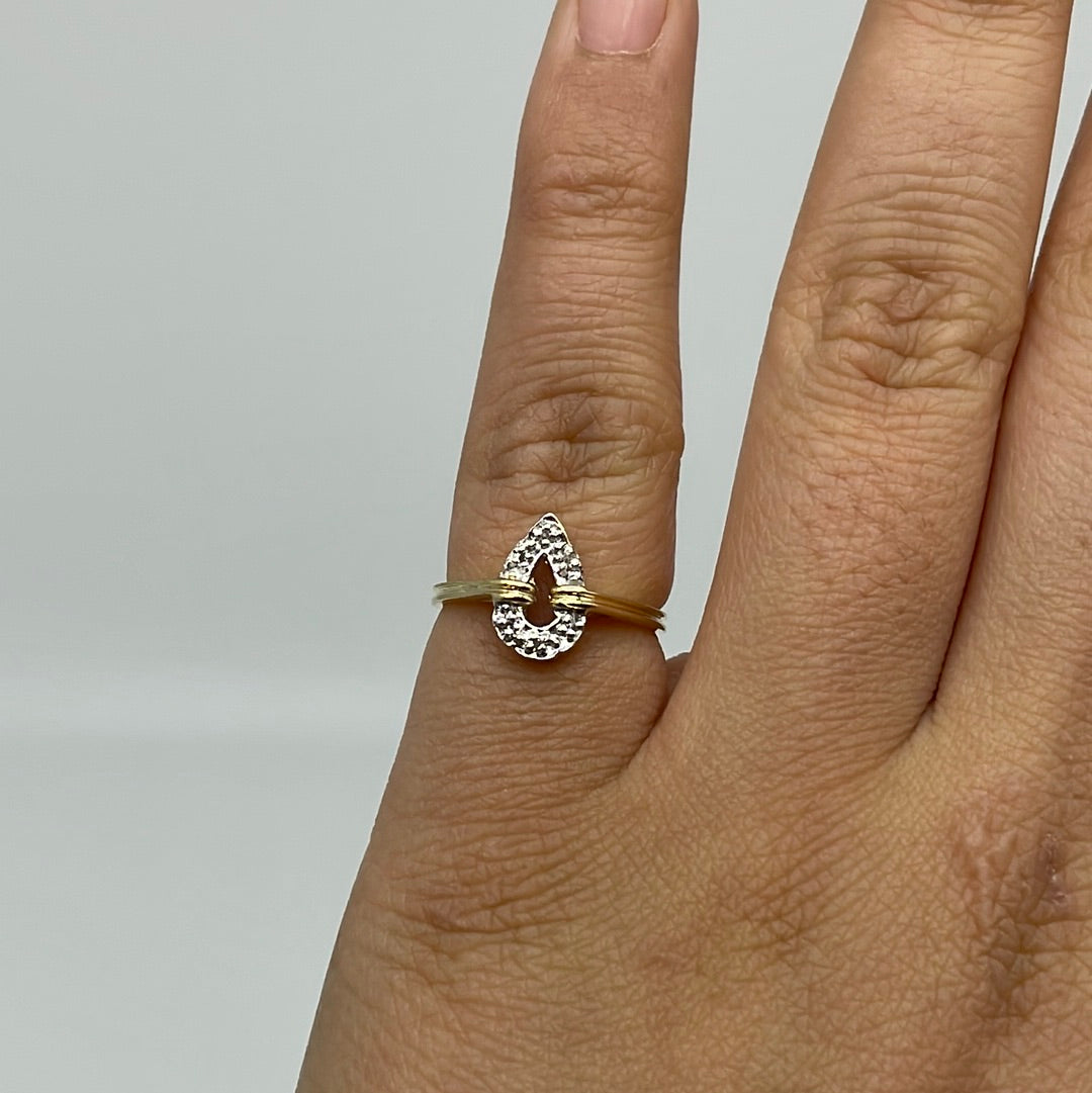 Pear Shaped Diamond Ring | 0.03 ctw, SZ 5.75 |