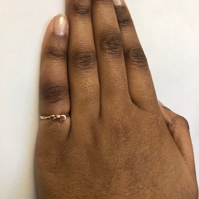 Bypass Split Shank Diamond Ring | 0.01ct | SZ 5 |